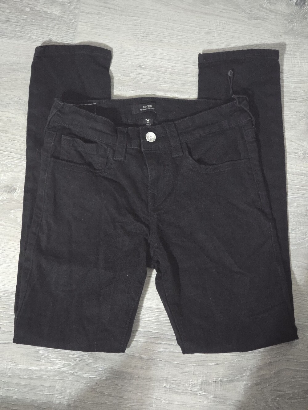 True Religion Kids Black Straight-Leg Jeans